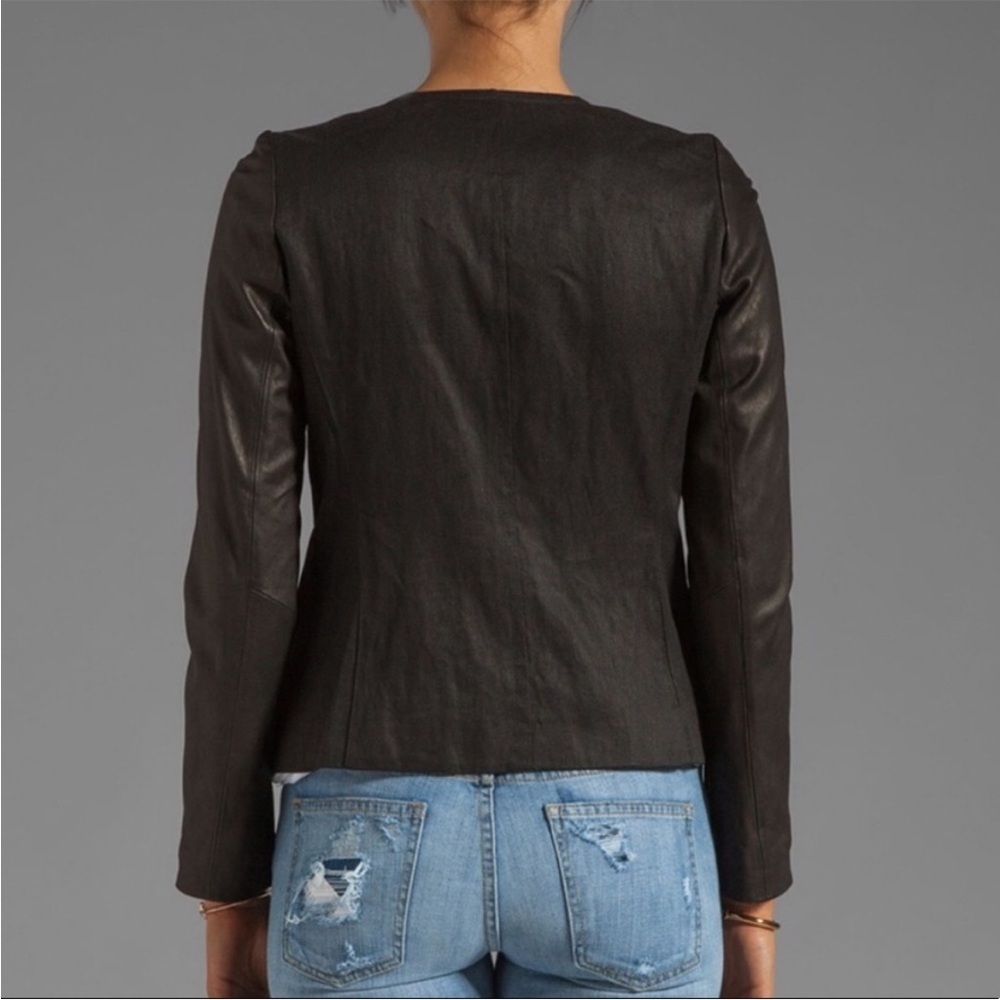 Vince Linen & Leather Jacket - Picture 5 of 13